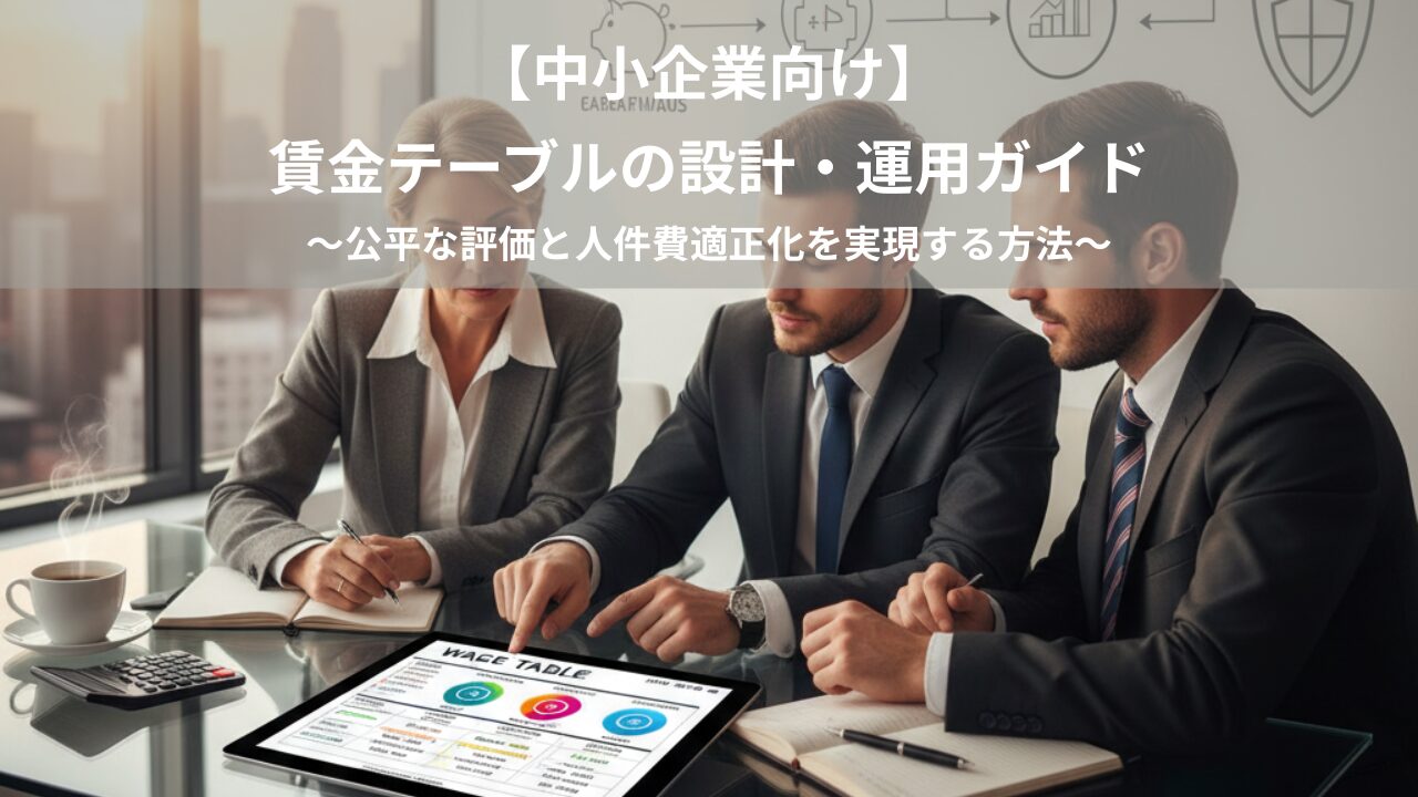 【中小企業向け】賃金テーブルの設計・運用ガイド _ 公平な評価と人件費適正化を実現する方法